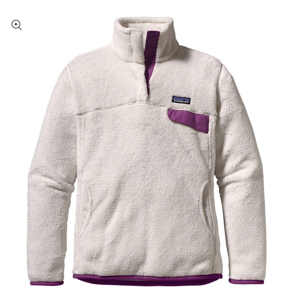 Patagonia White Re-Tool Snap-T Fleece Pullover